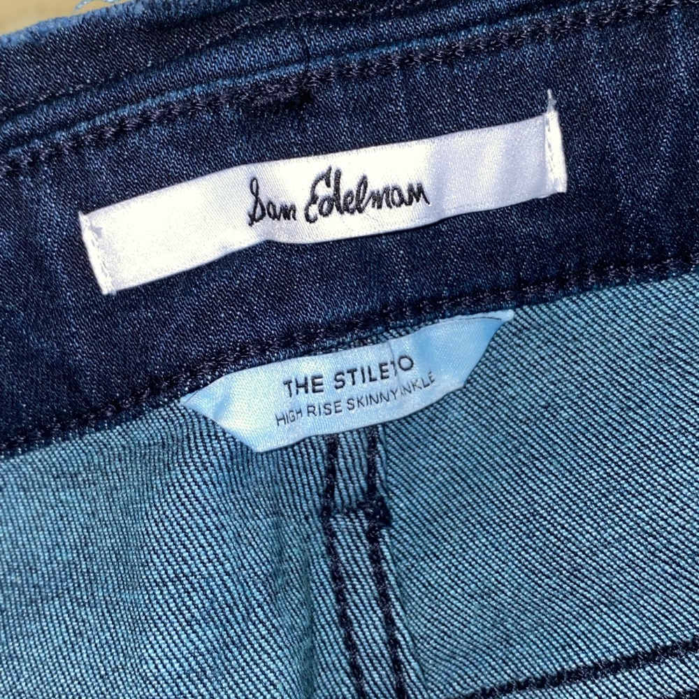 Sam Edelman The Stiletto High Waist Skinny Ankle Jeans with Tie Belt 34 - Picture 7 of 11